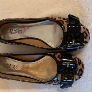 Franco Sarto Animal Print Flat Shoes 8 1/2 LIKE NEW!!